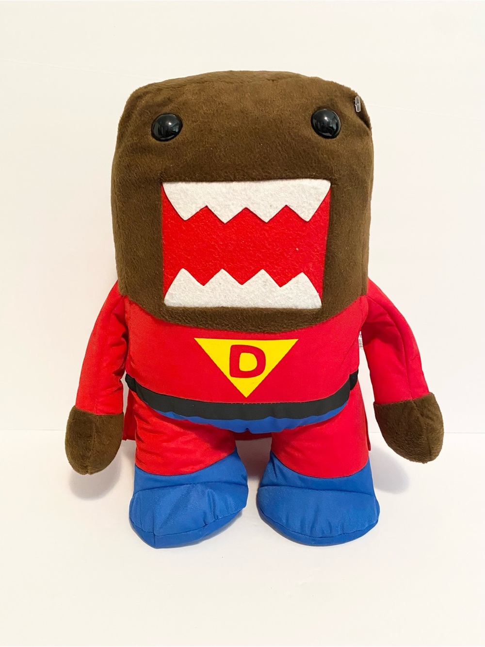 Domo Kun Superman SuperDomo Large Firm Plush 15” Nanco 2011 Stuffed Animal Toy